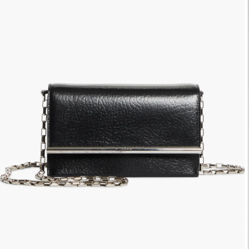 Alexander Mcqueen Mini T-Bar Leather Clutch